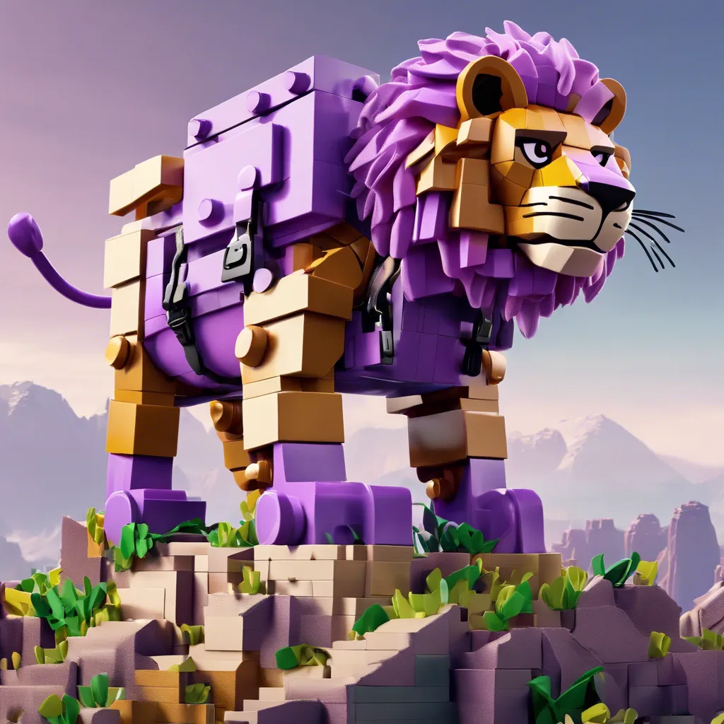 ai nft image of 3d block animals 1