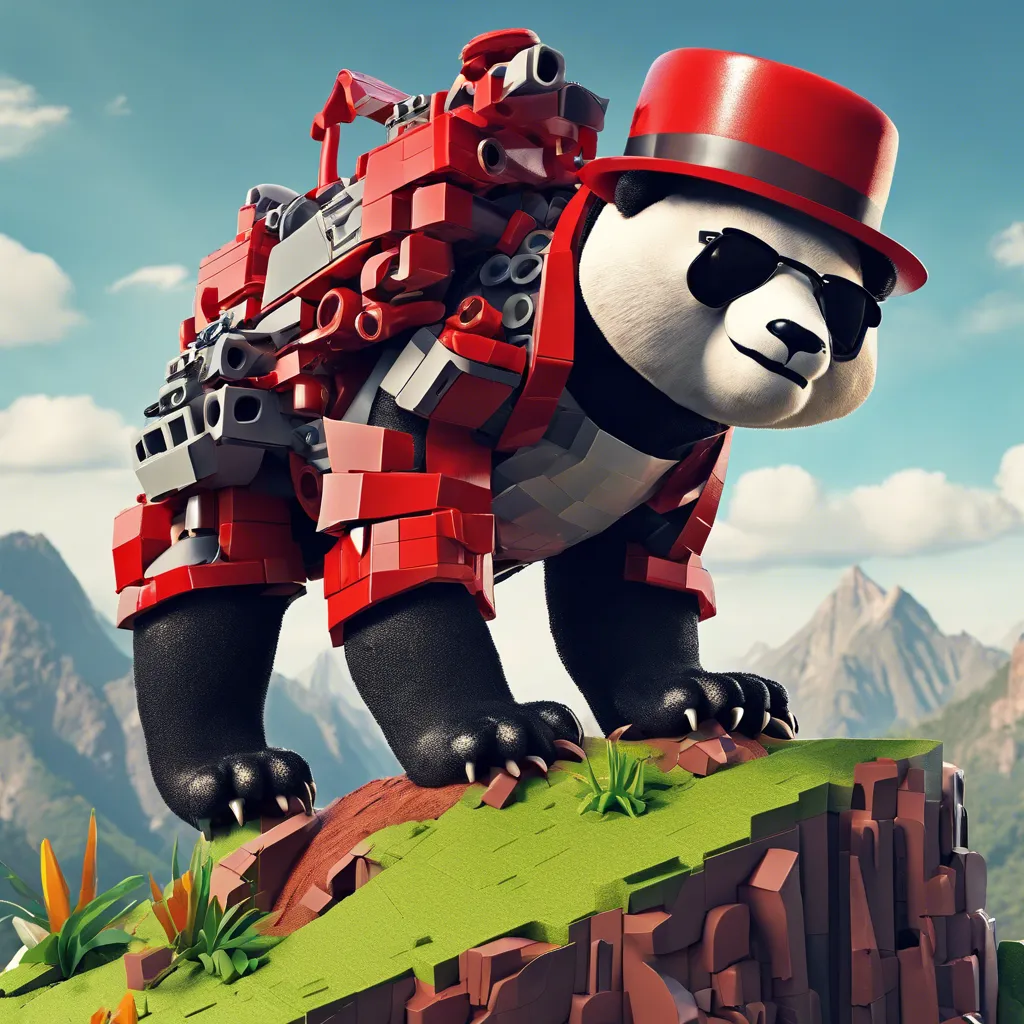 ai nft image of 3d block animals 6